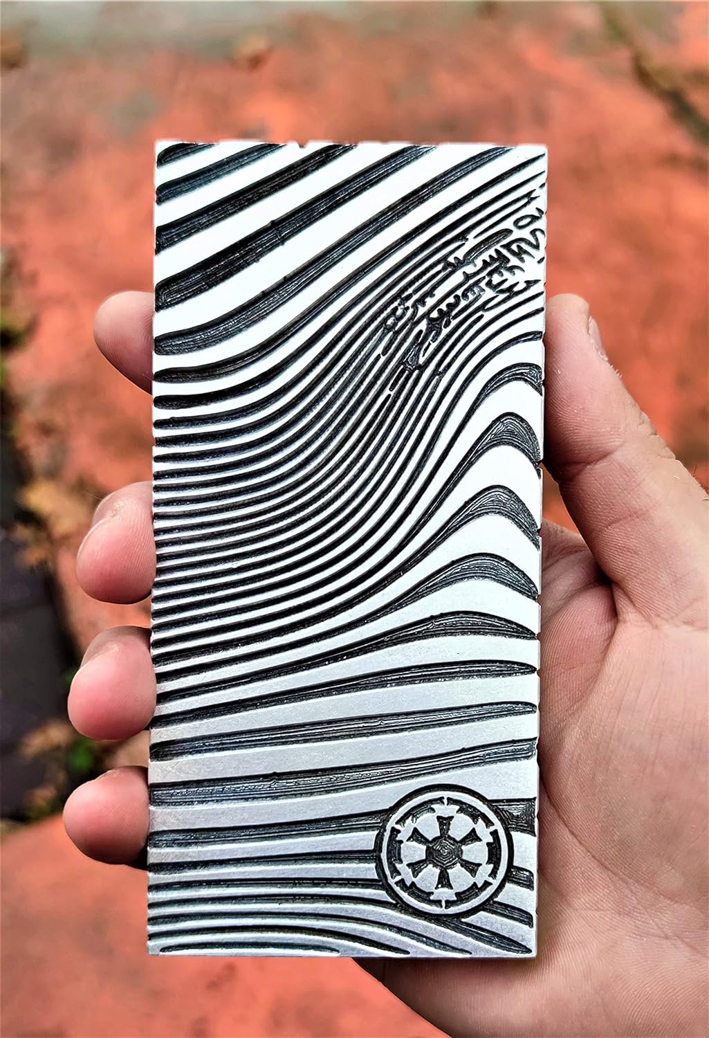 Mixed Media - Beskar Ingot Aluminum Real Metal The Mandalorian Star Wars Bar Prop