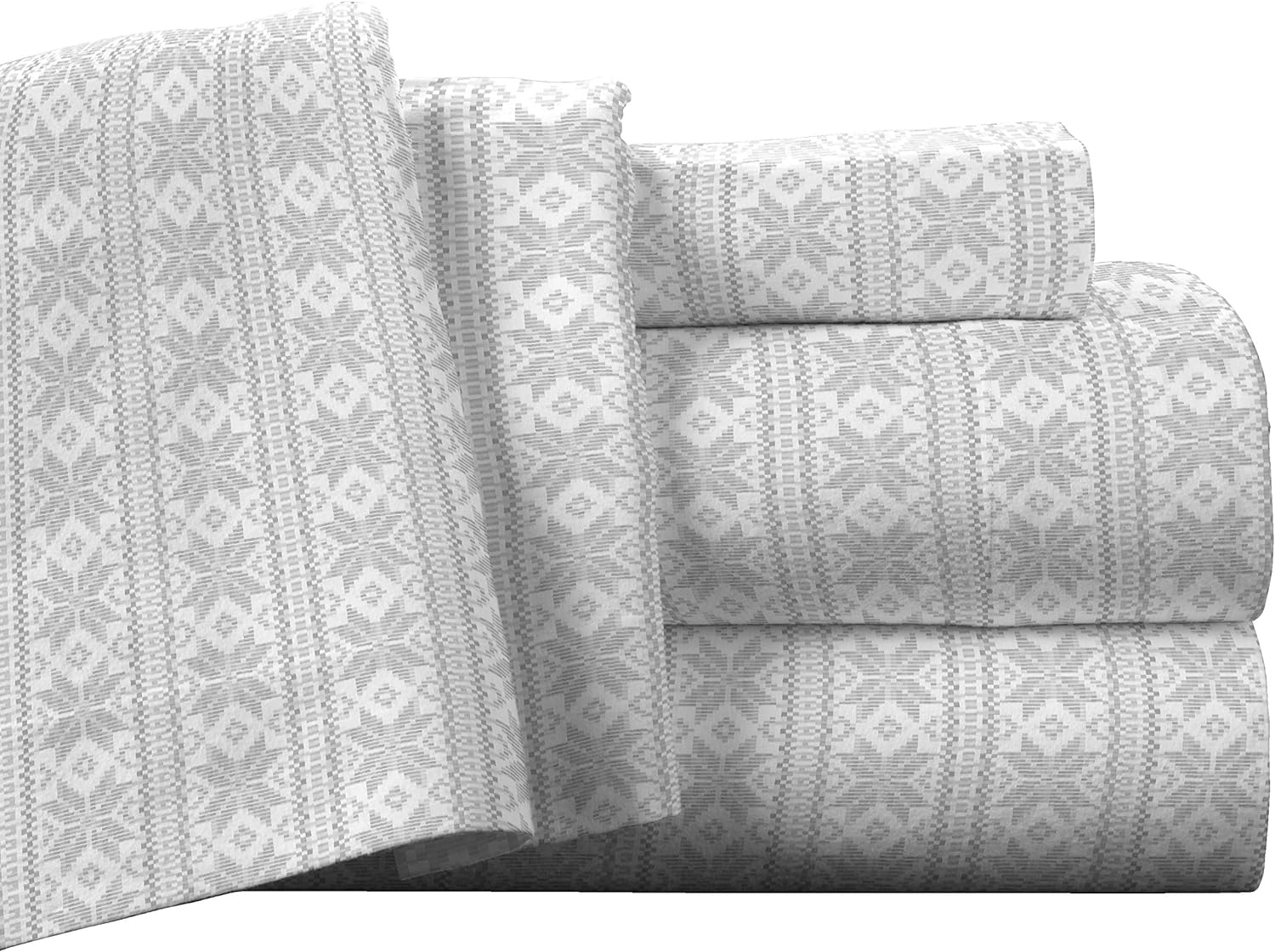 Pointehaven Flannel Deep Pocket Sheet Set with Oversized Flat Sheet