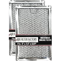 Lot De 2 Filtres à Graisse Micro-ondes WB06X10309 127x194mm - Remplacement Extracteur Hotte