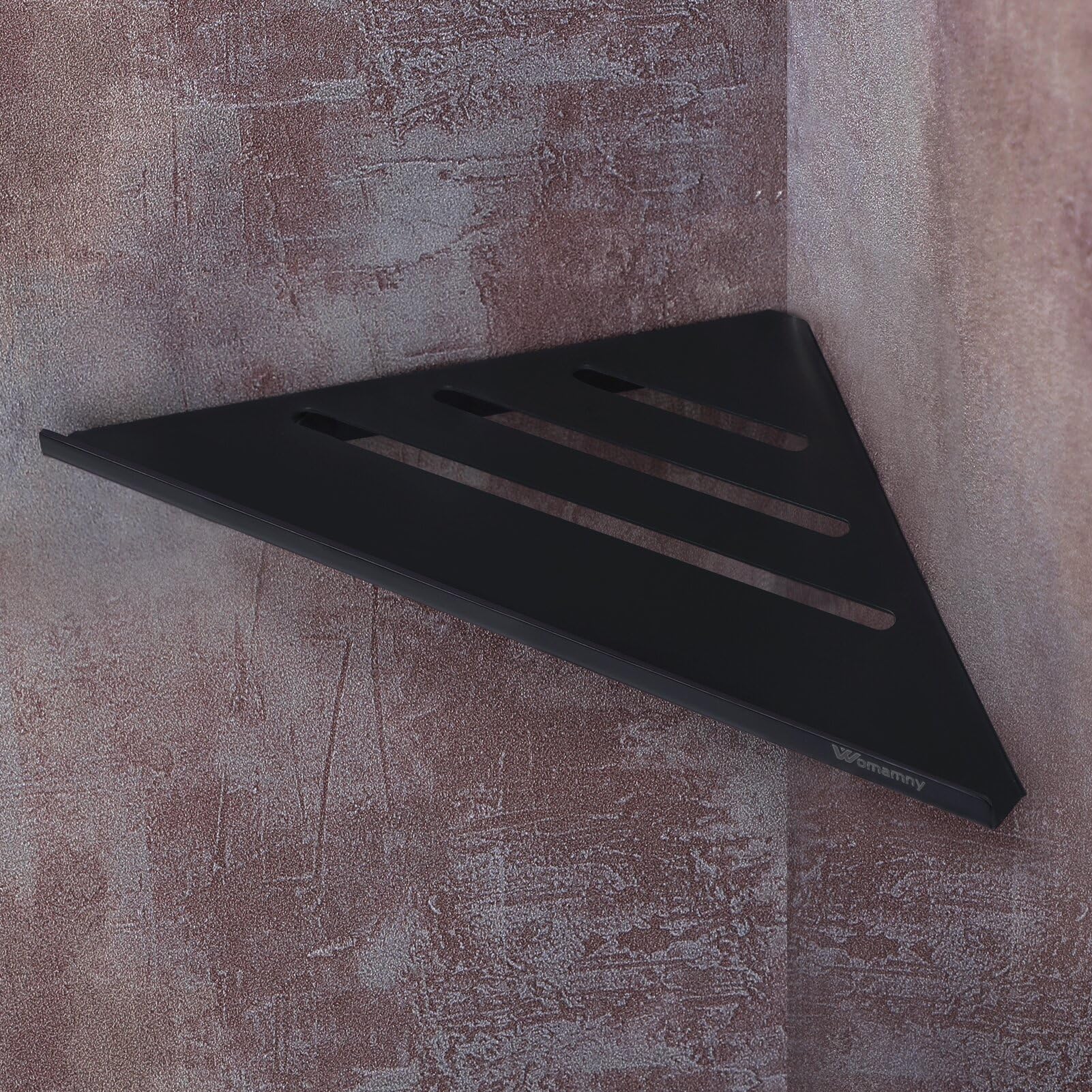 Womamny Black Bathroom Corner Shelves, Shower Caddy Corner Shower Shelf Wall Mounted, Thickened Stainless Steel Shower Corner Shelves for Bathroom Kitchen Corner