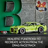 LEGO Technic Ford Mustang Shelby GT500 42138 AR+ Pull Back Drag Race Car view 2