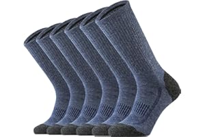 SOX TOWN Men's Merino Wool Cushion Crew Socks for Outdoor Hiking Hike Trail Performance Moisture Wicking Lightweight Summer