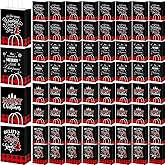 Qilery 100 Pieces Christmas Buffalo Plaid Paper Gift Bags Bulk Xmas Candy Bags with Handle Plaid Treat Party Favor Bags for Xmas Holiday Presents Wrapping Party Supplies Decor (Black and Red)