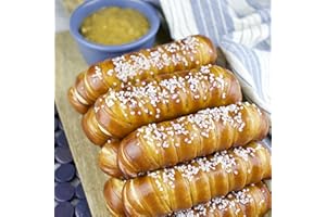 Eastern Standard Provisions Turnbuckle Soft Pretzel Sticks, Fresh Artisanal Pretzel Snack with 1oz Gourmet Pretzel Salt, 12-Count