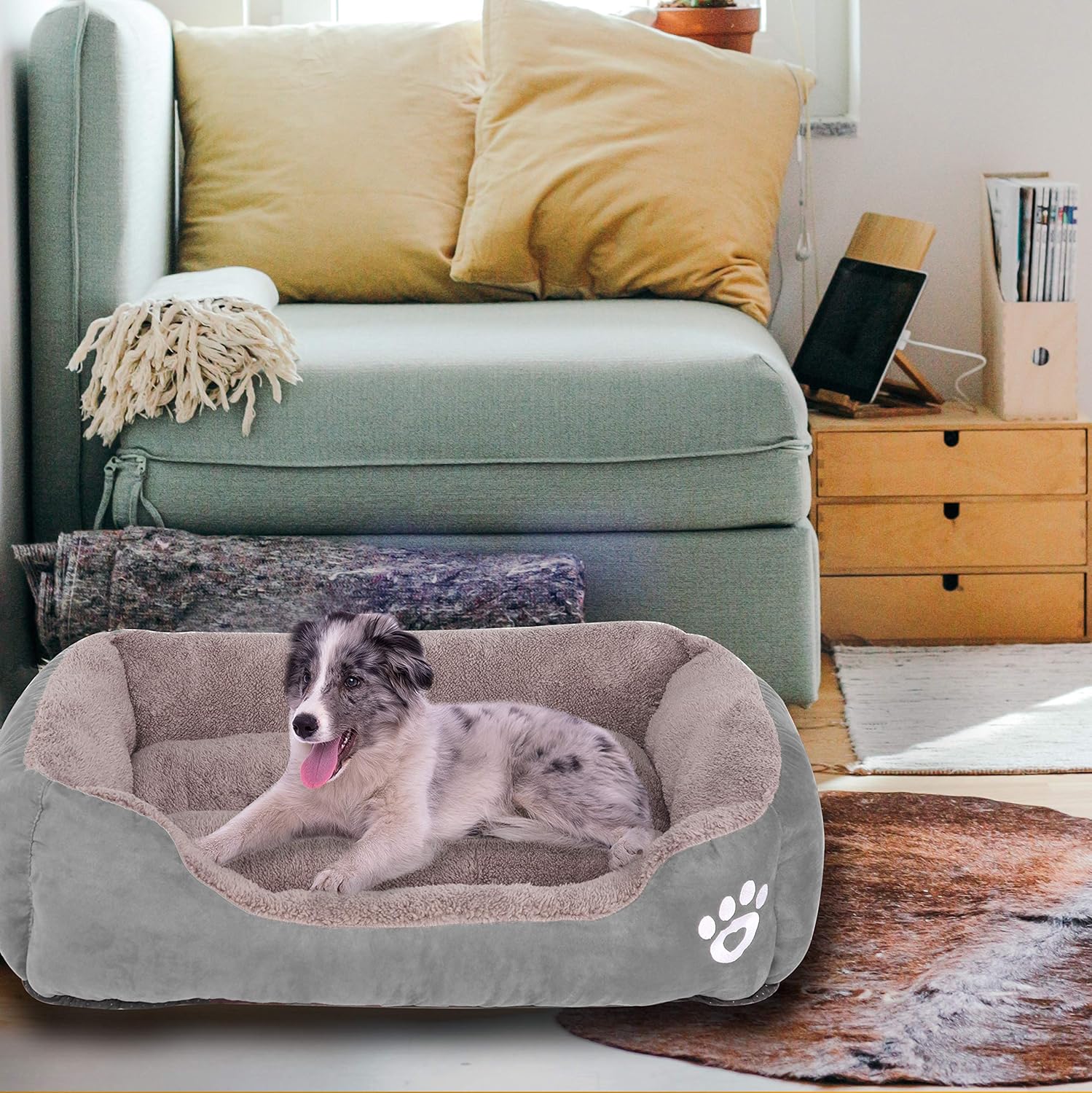 Utotol FRISTONE Dog Beds for Medium Dogs, Washable Pet Sofa Bed Firm Cotton Breathable Soft Couch for Small Puppies Cats Sleeping Orthopedic Beds : Pet Supplies
