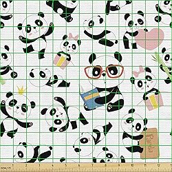 Ambesonne Animals Fabric by The Yard, Cartoon