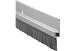 Pemko 085571 18061CNB36 Brush Seal - Meeting Stile, Clear Aluminum with Gray Brush Insert, 1" Width, 36" Length, Aluminum