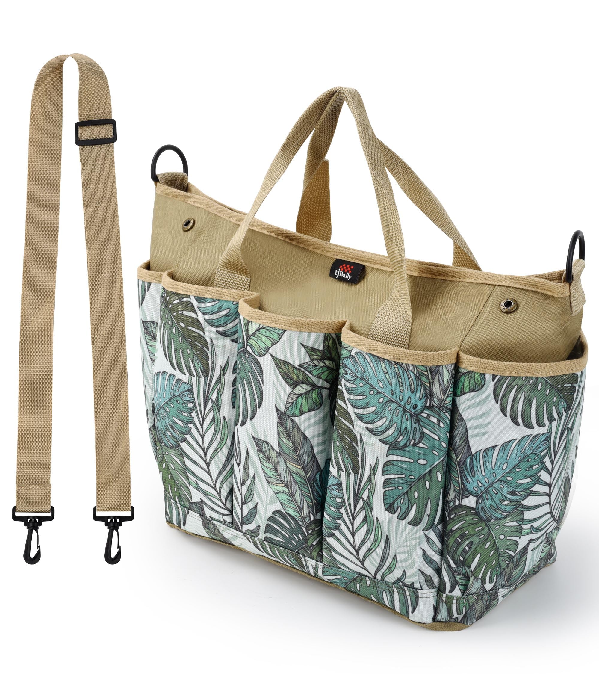 Photo 1 of Garden Tool Bag with Shoulder Strap, Storage Tote Bag for Gardening, Spacious Space and Large Pockets Hold Tools and Harvest