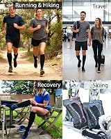 aZengear Compression Socks Women Men 20-30 mmHg Knee-High Seamless Toe Black view 4