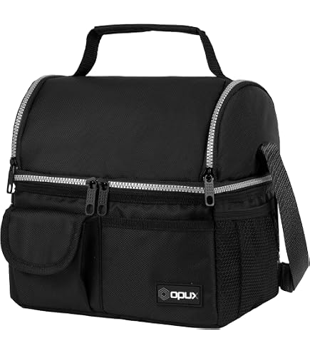 Amazon.com: opux Insulated Lunch Bag for Men Women, Double Decker