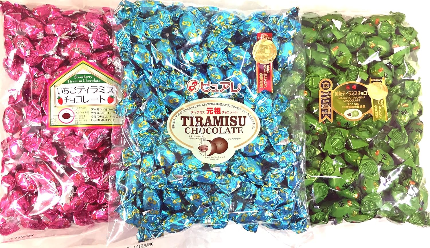 Amazon ピュアレティラミス500g 抹茶ティラミス500g イチゴティラミス500g 3点セット 業務用サイズ ピュアレ チョコレート菓子 通販