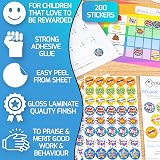 Innoveem Well Done Stickers 200 Colourful Reward Kids Classroom Pack view 2