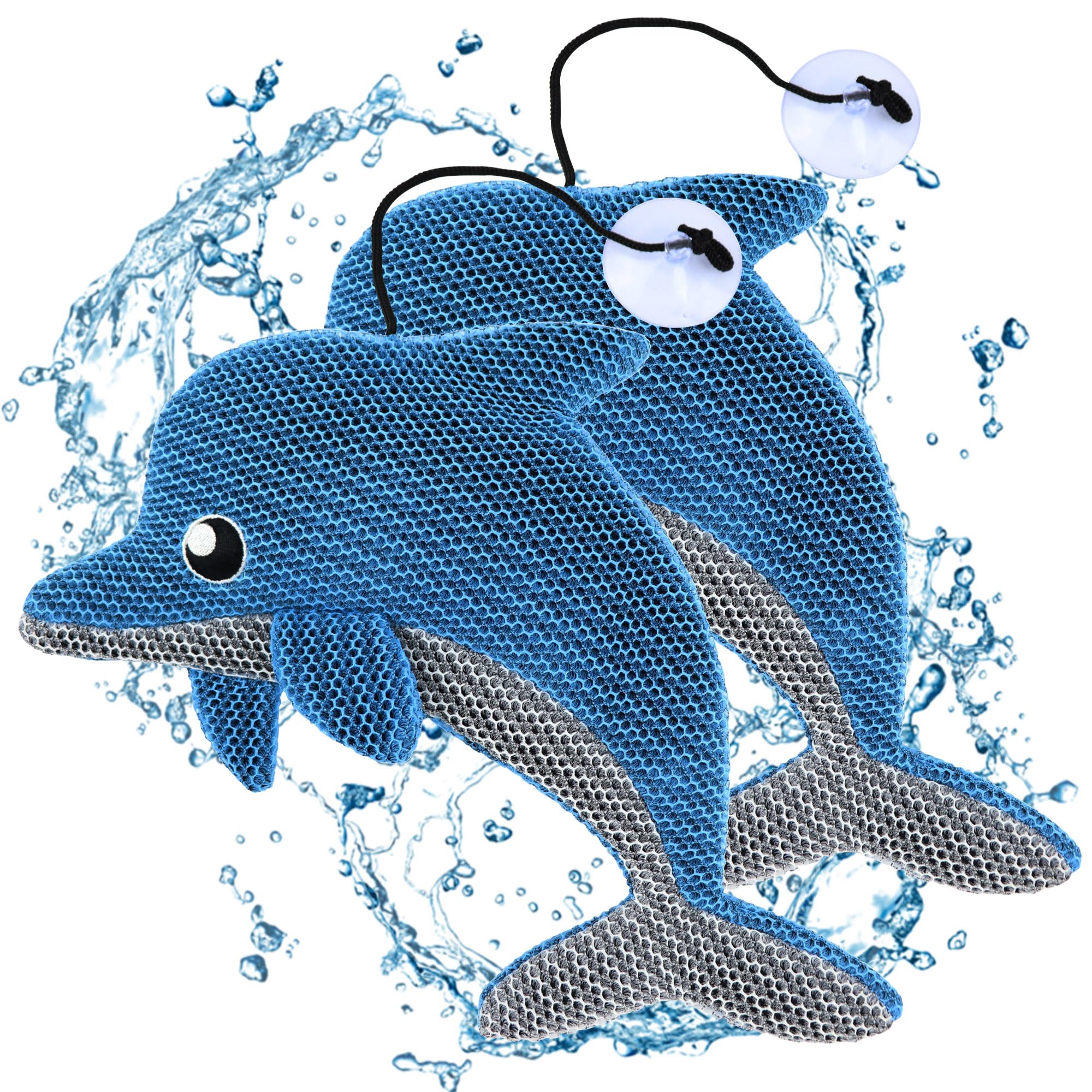 Hot Tub Scum Absorber, 2 Pack Dolphin Hot Tub Scum Sponge Cleaning Kit for Spa, Reusable Oil Absorbent Sponge Hot Tub Foam Remover Accessories - Must-Have Hot Tub Accessories for Adults and Kids