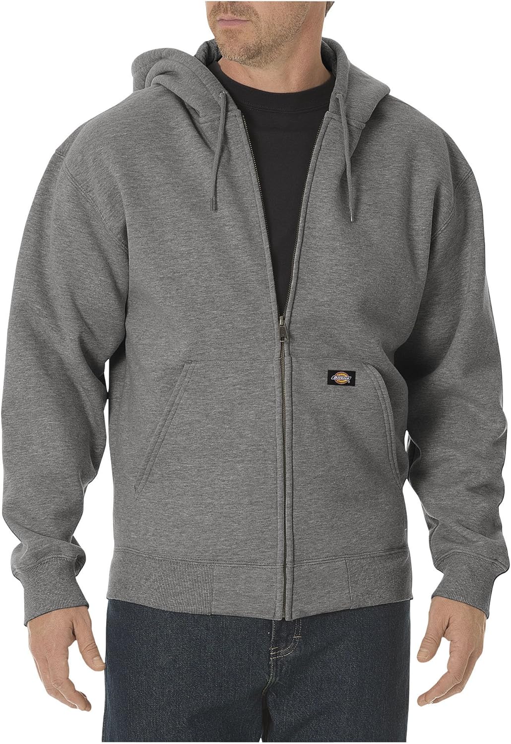 Dickies Men's BigTall Midweight Fleece Full Zip Hooded Sweatshirt