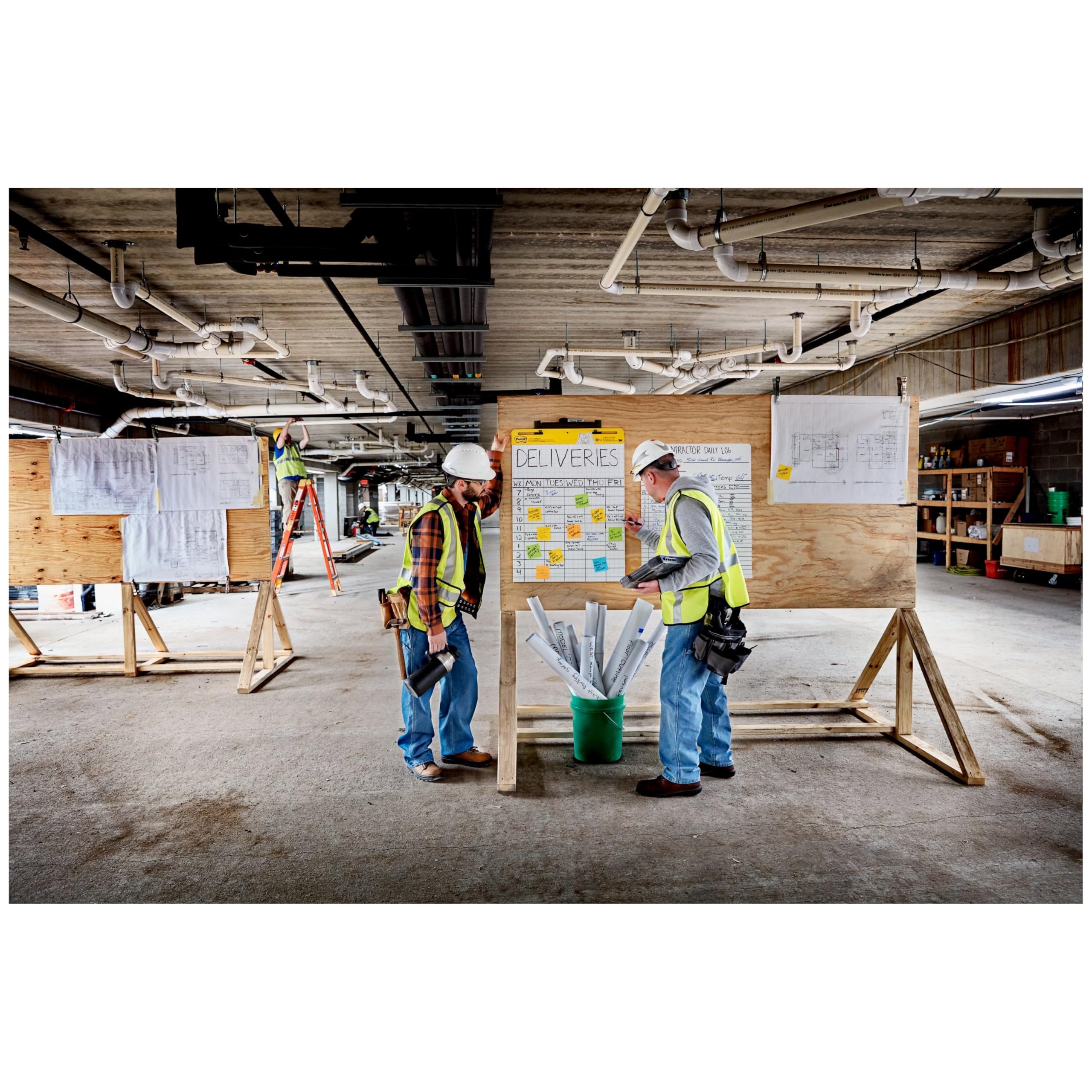 Post-it Super Sticky Easel Pad 25 x 30 Inches 30 Sheets/Pad 2 Pads (560) Large White Grid Premium Self Stick Flip Chart Paper Super Sticking Power