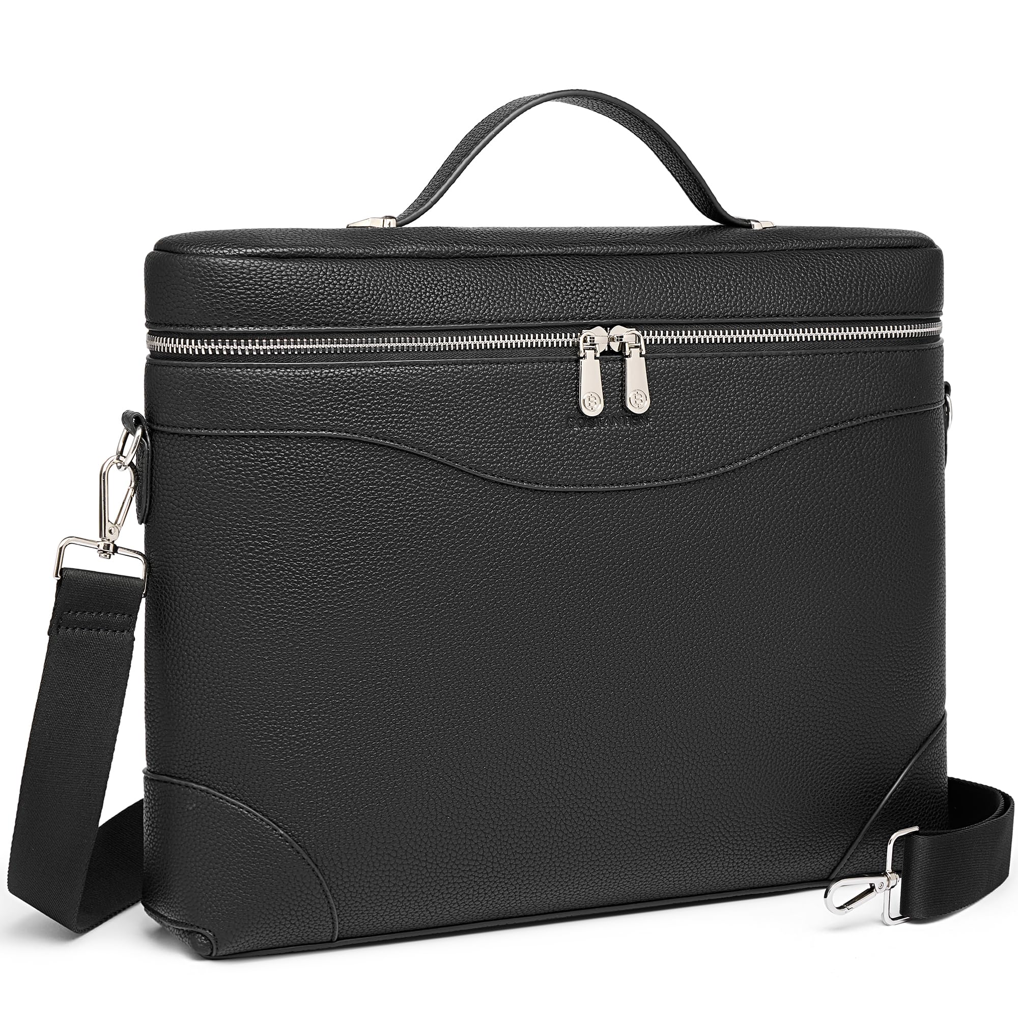 Photo 1 of BOSTANTEN Laptop Bag for Women Work Tote Bag Leather Briefcase Messenger Bag for Bussiness Trip/Office,Fits for MacBook Pro 16 Inch, HP 15.6 Inch