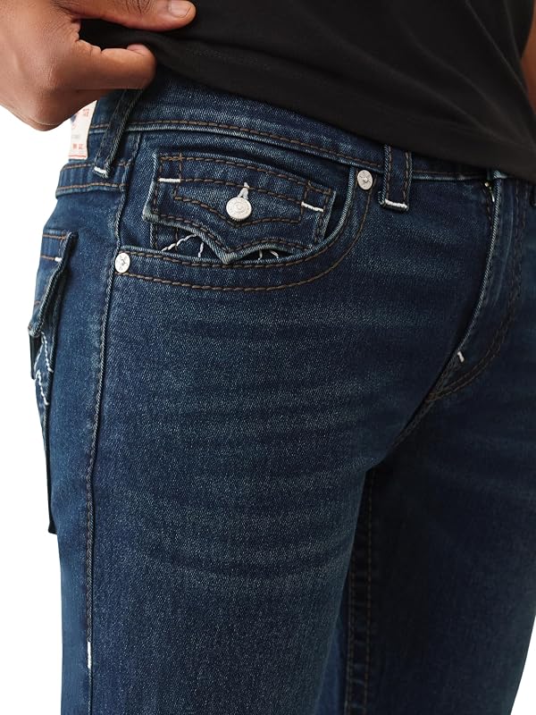 Herren Ricky Big T Flap Straight, Blau, 38