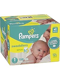 Pampers Swaddlers Disposable Diapers Size 1, 198 Count