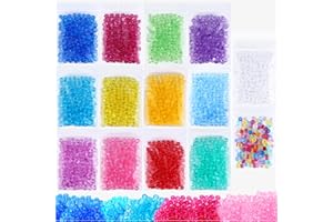 LOLO CRAFTS Fish Bowl Beads Fishbowl Slime – 14 Pack Vase Filler Beads 0.28 inch Plastic Slushy Fish Balls Crunchy Fishballs Kit for DIY Homemade Arts Crafts Decoration