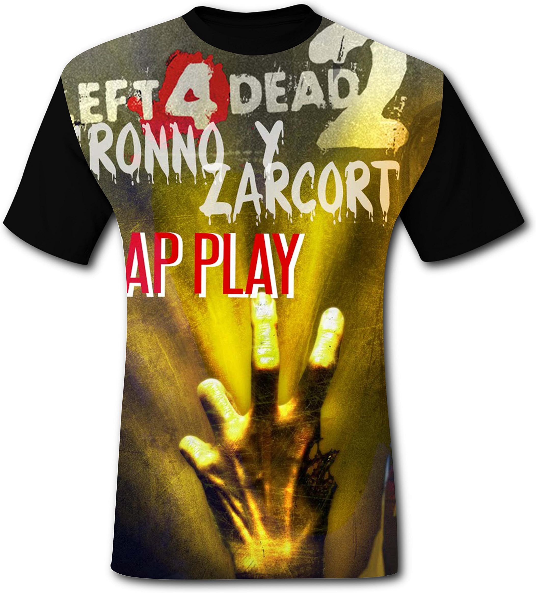 XIAOYIGE Left 4 Dead 2 Men's O-neck Print Tee Shirt Fashion Short Sleeve XXL