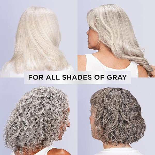 L’OREAL PARIS EVERPURE BRIGHTENING AND NOURISHING SHAMPOO FOR GRAY HAIR, SULFATE-FREE VEGAN FORMULA WITH PEPTIDES, 8.5 FL OZ