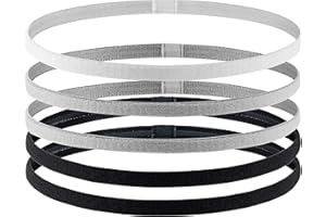 TENGFENG Girls Sport Headbands Non-Slip Hairband - Athletic Grip Elastic Single Skinny Sweatbands for Guide Sweat when Running Soccer Basketball YOGA Tennis Cycling 10 Pack