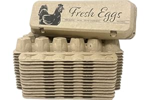 CACKLE HATCHERY Printed Paper Pulp Egg Cartons - Fresh Eggs (15)