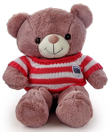 LOFA Bear-in-The-Sweater Plush Toy (Dark Pink)