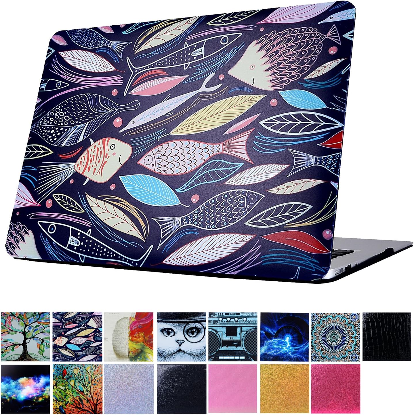 MacBook Pro 15" Retina Case, PapyHall Protective Cover Colorful Plastic Hard Case for MacBook Pro 15 inch with Retina Display (A1398) - Fish