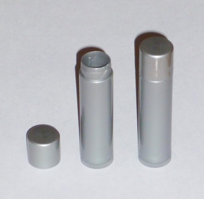 100 NEW Empty DARK SILVER Lip Balm Chapstick Tubes Containers .15 oz
