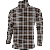 Poriff Men's Casual Slim Fit Basic Tops Knitted Lightweight Turtleneck Pullover Sweater