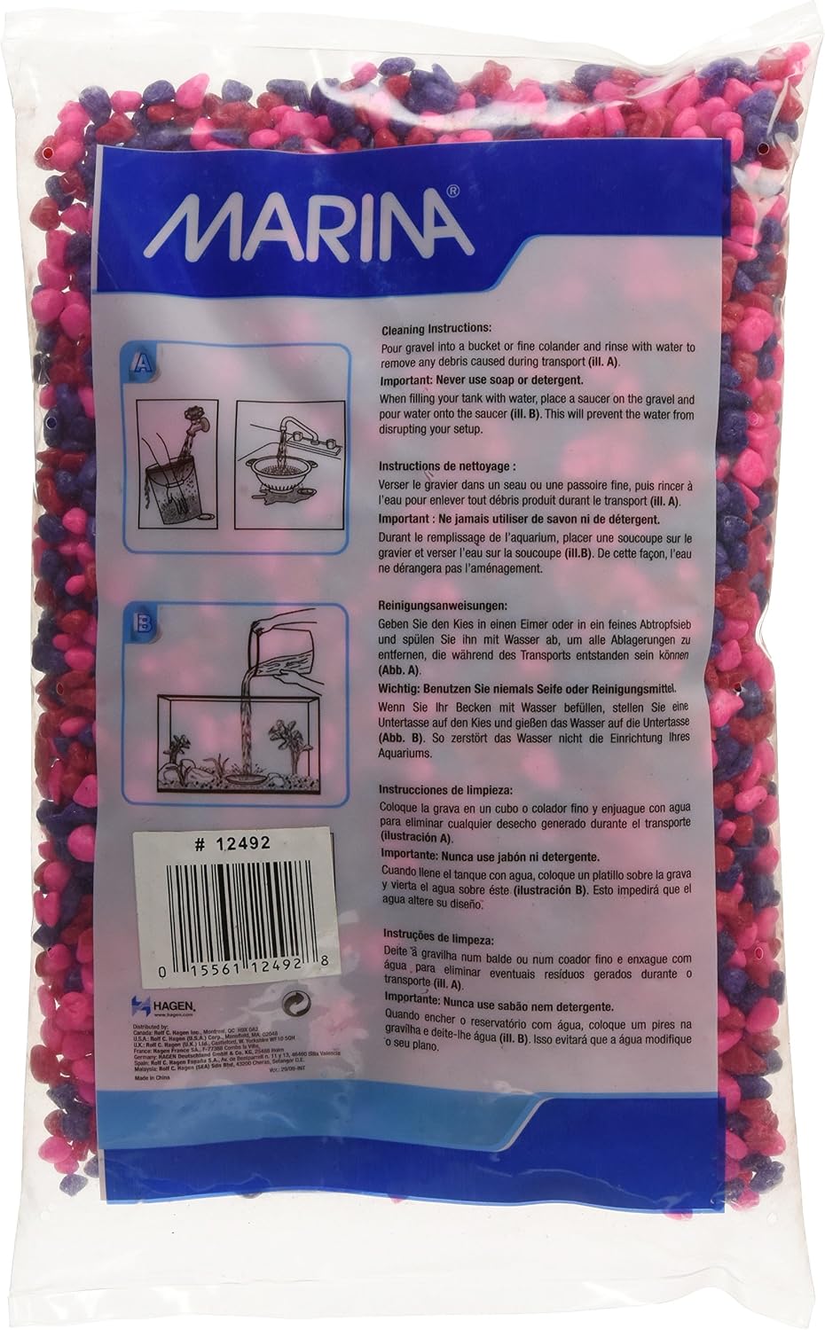 Marina Decorative Aquarium Jelly Bean Gravel, 2 Kg, Pink/ Blue, Pink/Blue - Image 3