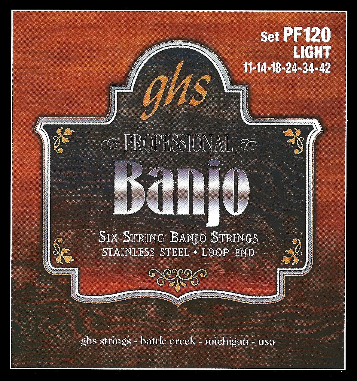 GHS PF120 Set of 6 Strings Banjo Light