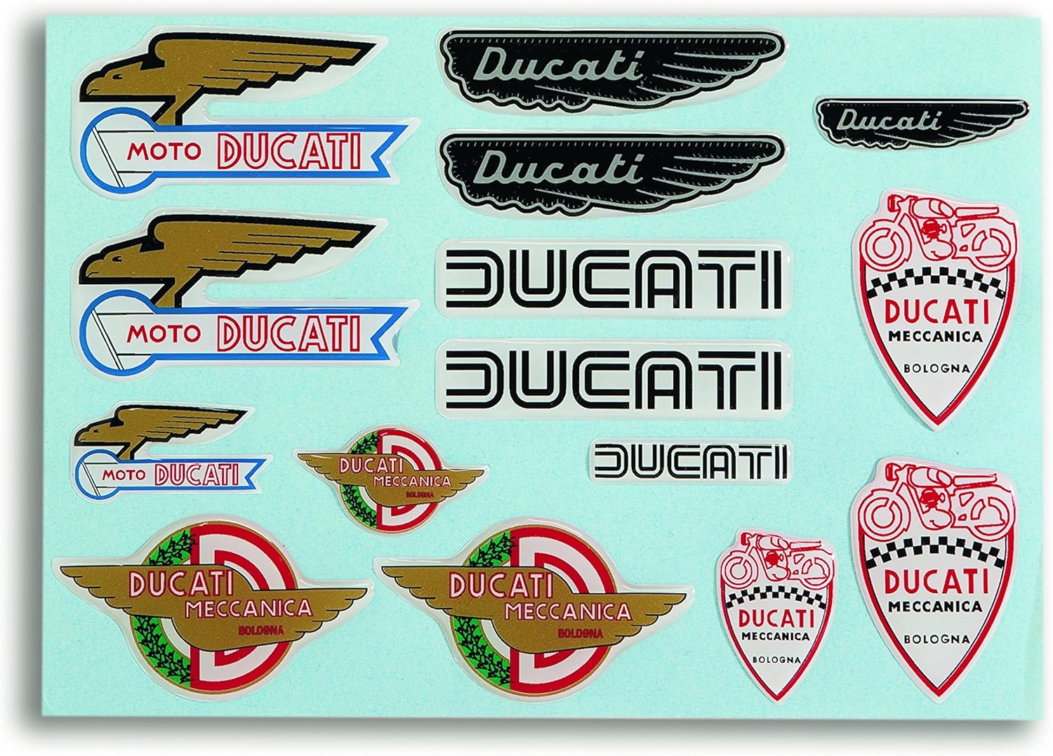 2X Vintage Style Ducati Red Vinyl Sticker Decal 5" Logo Racing