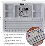 The BeadSmith Travel Bead Design Board with Gray Flock Lid 7.75x11.25 in view 4
