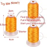 New brothread 63 Color Polyester Embroidery Thread Kit 500M Spools 63 view 3