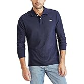 Dockers Mens Slim Fit Long Sleeve Performance Pique Polo