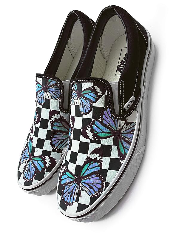butterfly vans slip on