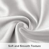 NTBAY Silk Satin Pillowcases 2 Pack 50x90 cm Envelope Closure Silver Grey view 2