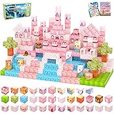 SSAWER Magnetic Blocks, 100PCS Magnetic Tiles Building Blocks, Magnet Cubes STEM Sensory Game Toys Christmas Birthday Gifts for Kids Girls Age 3+ (Princess Castle)