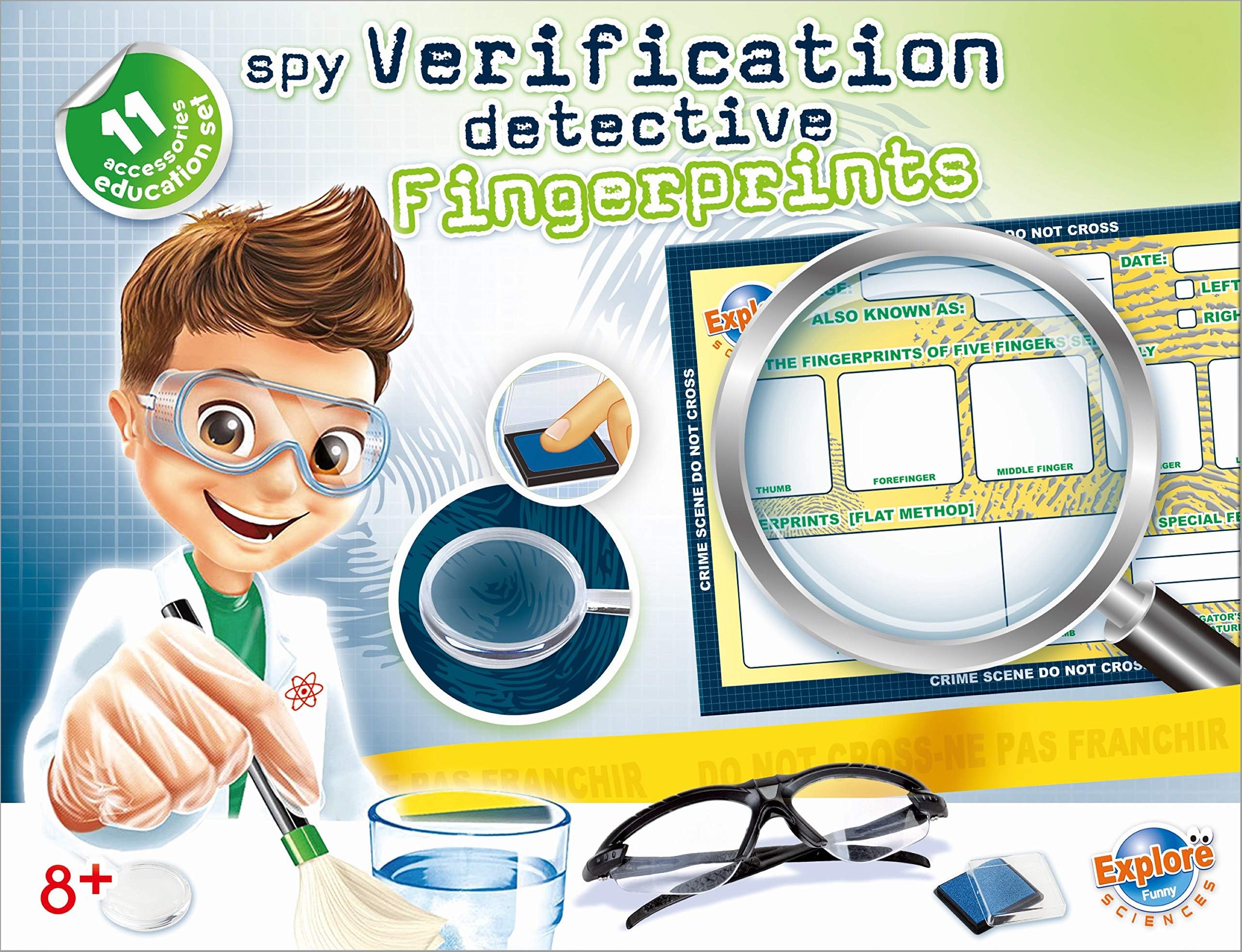 Popsugar Fingerprints Verification Fun Project Educational DIY Science Kit for Kids | Identify Fingerprint Like a Detective, Multicolor