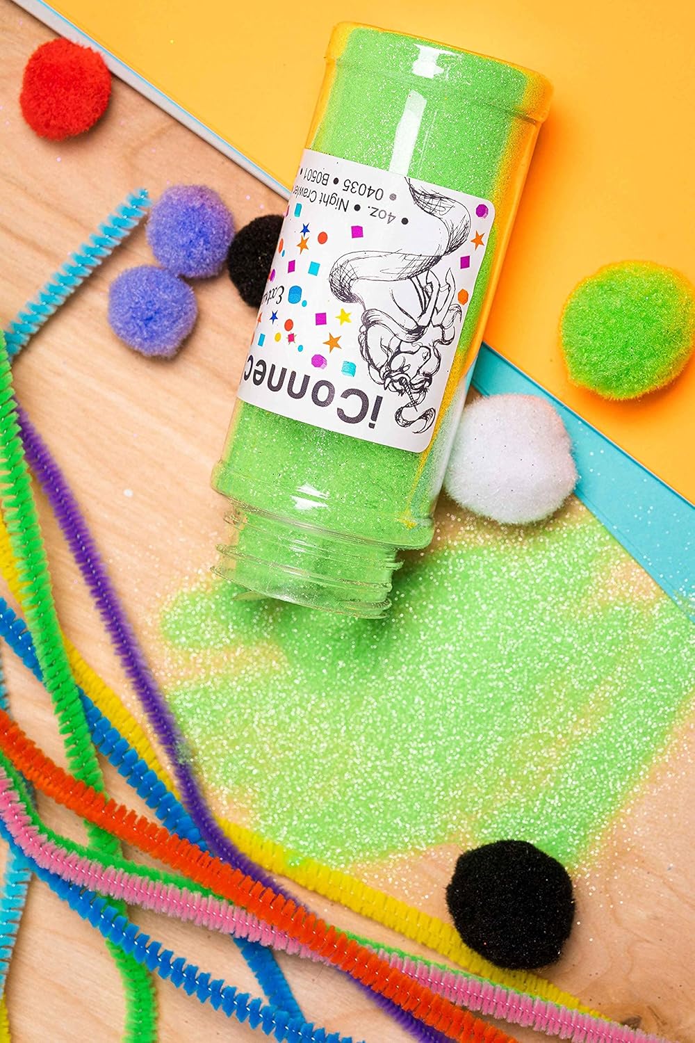 Amazon Com Iconnectwith Glitter Night Crawler Neon Green Extra Fine Polyester Glitter Multi Use For Crafts Decorations Nail Art Makeup Tumblers Resin Art And Diy Projects