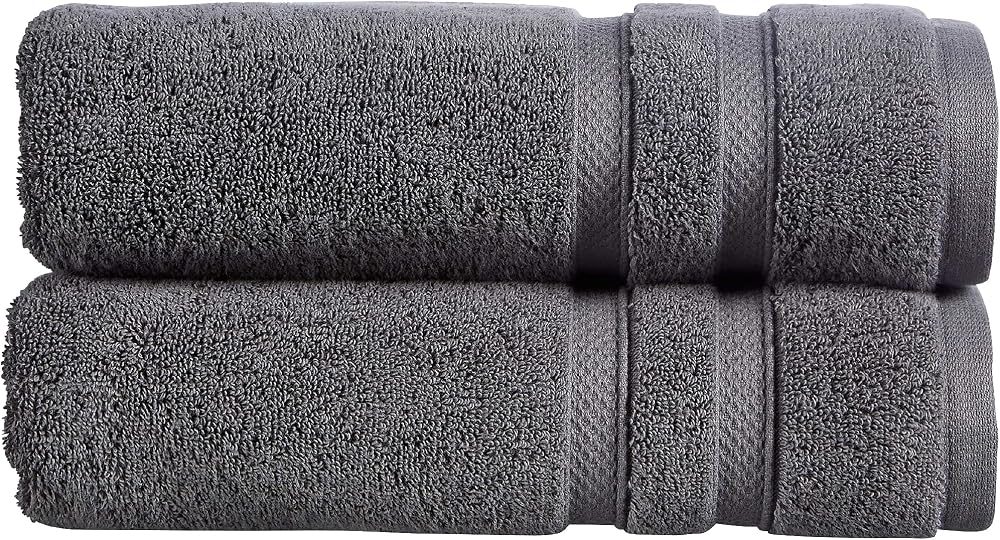 Christy Chroma Bath Towels Set of 2 675GSM 100% Cotton Ash Grey