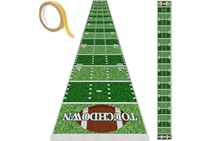 LFUTARI Football Floor Runner,118" Long Football Field Aisle Runner,Touchdown Football Runner Floor for Super Bowl Game Day Party Decoration Supplies (Green)