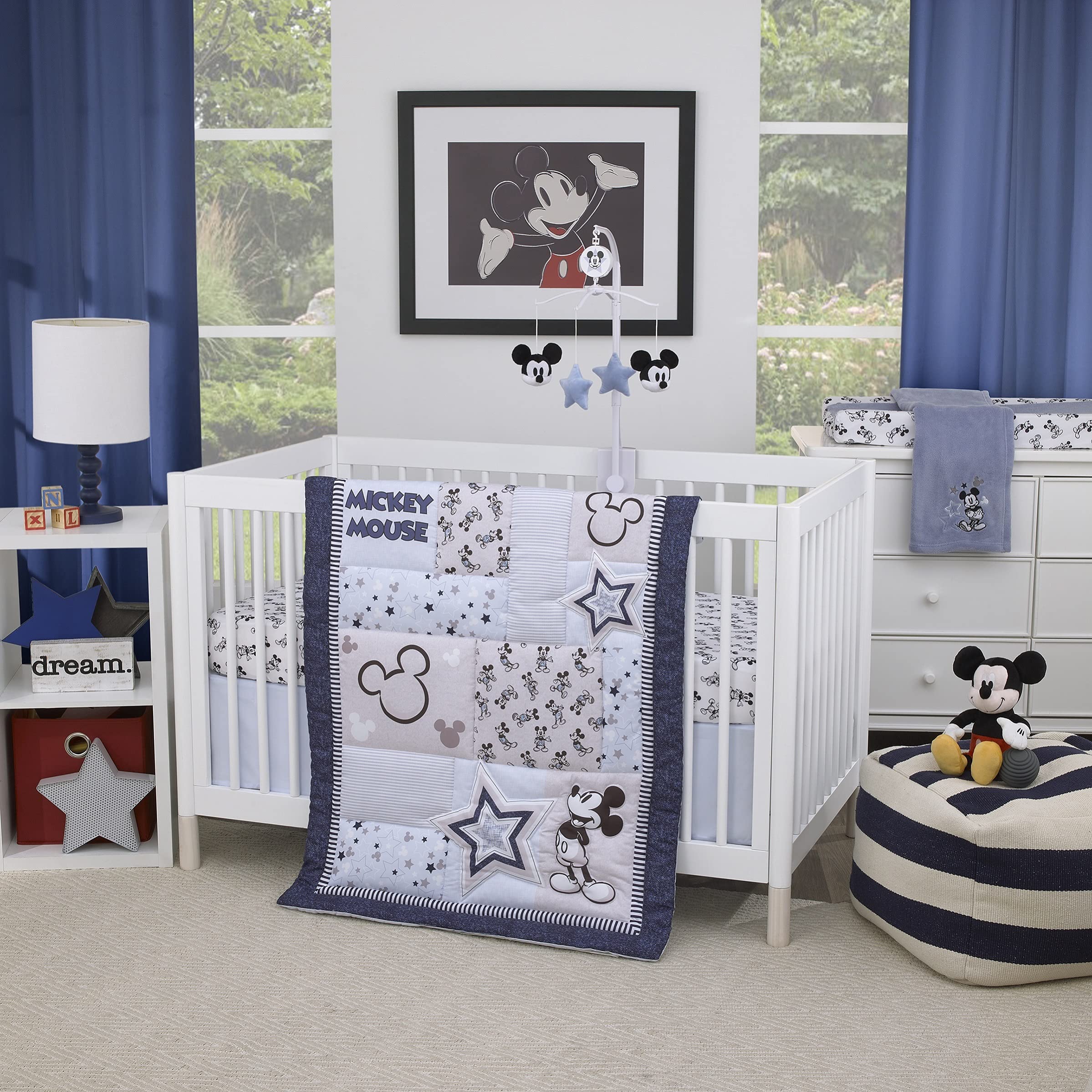 Disney Mickey Mouse - Timeless Mickey Super Soft Baby Blue Changing Pad Cover