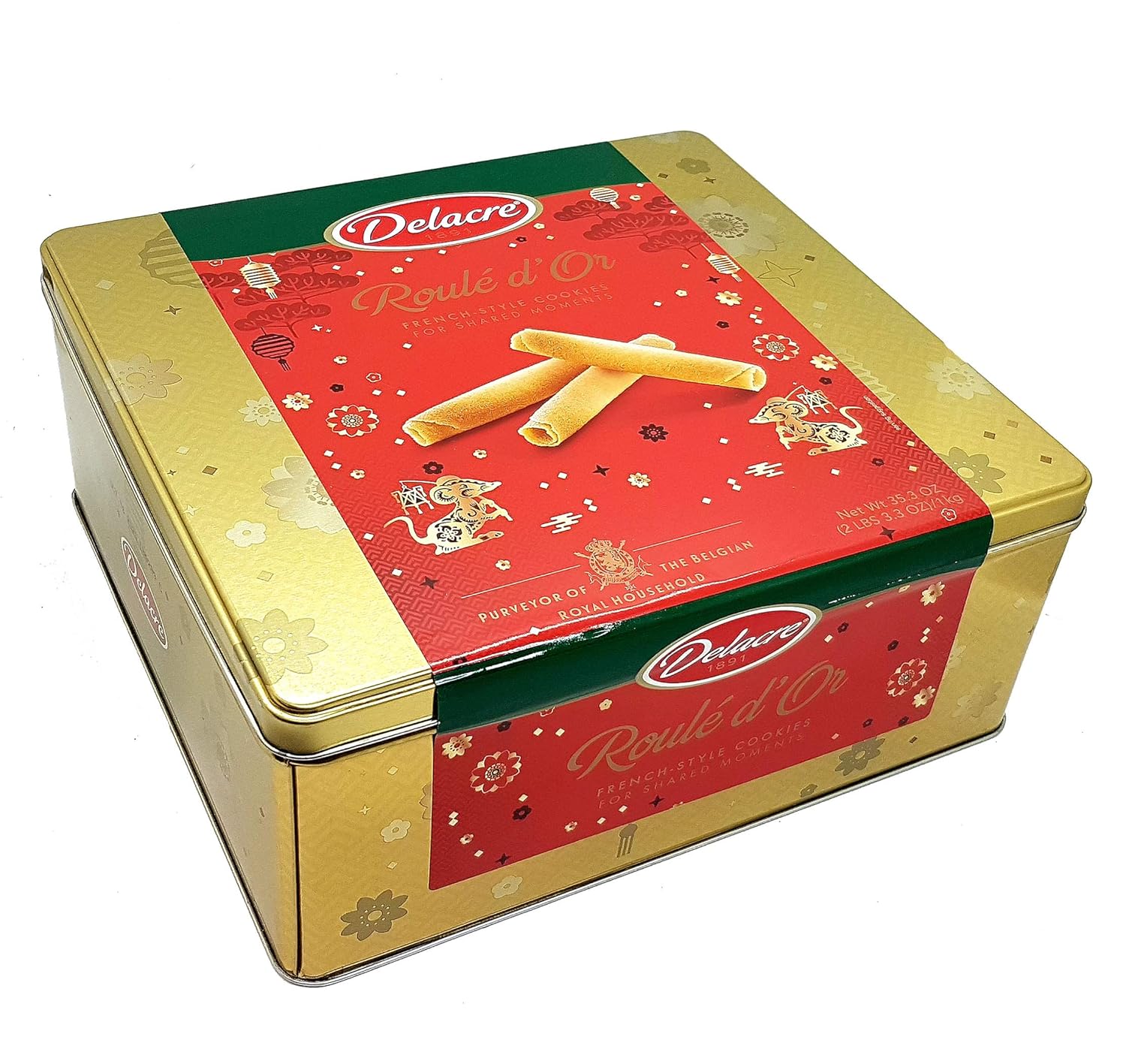 Amazon Com Delacre Exquisite European Biscuits Roules D Or Rich Thin Crepe Rolled Into A Delicate Flute Tin Box Net Weight 35 3 Oz 1000 G Gourmet Baked Goods Gifts Grocery Gourmet Food