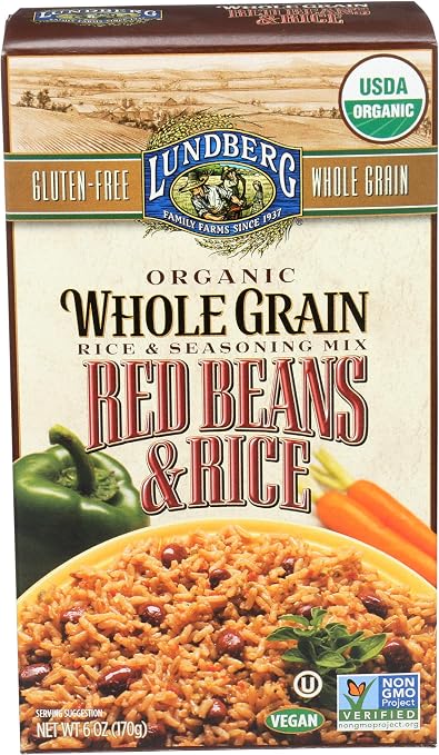Lundberg Family farms Organic whole grain Rice&seasoning Mix Red beans&Rice (073416510500)