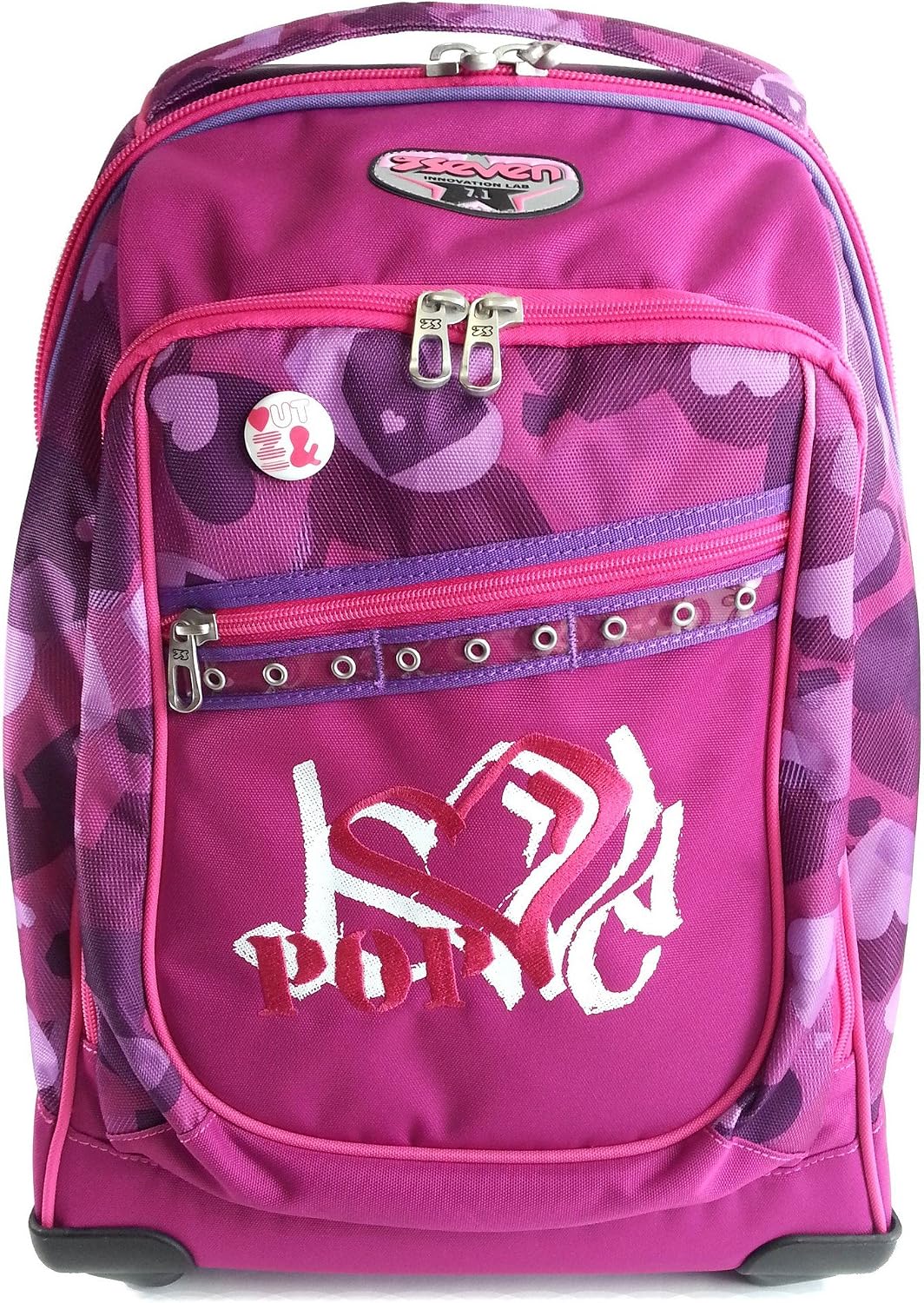 Zaino Sportivo Nero E Rosa Per Ragazze &ndash; Impermeabile, Antimacchia, Con Scomparto Laptop