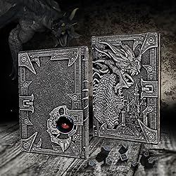 Haxtec DND Notebook 3D Embossed Silver Dragon