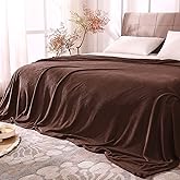 BEDELITE Fleece Blanket King Size Blankets for Bed, Luxury Plush Cozy Fuzzy Blanket 108x90 inches, Super Soft Warm Lightweight Throw Blanket All Seasons Suitable, Brown